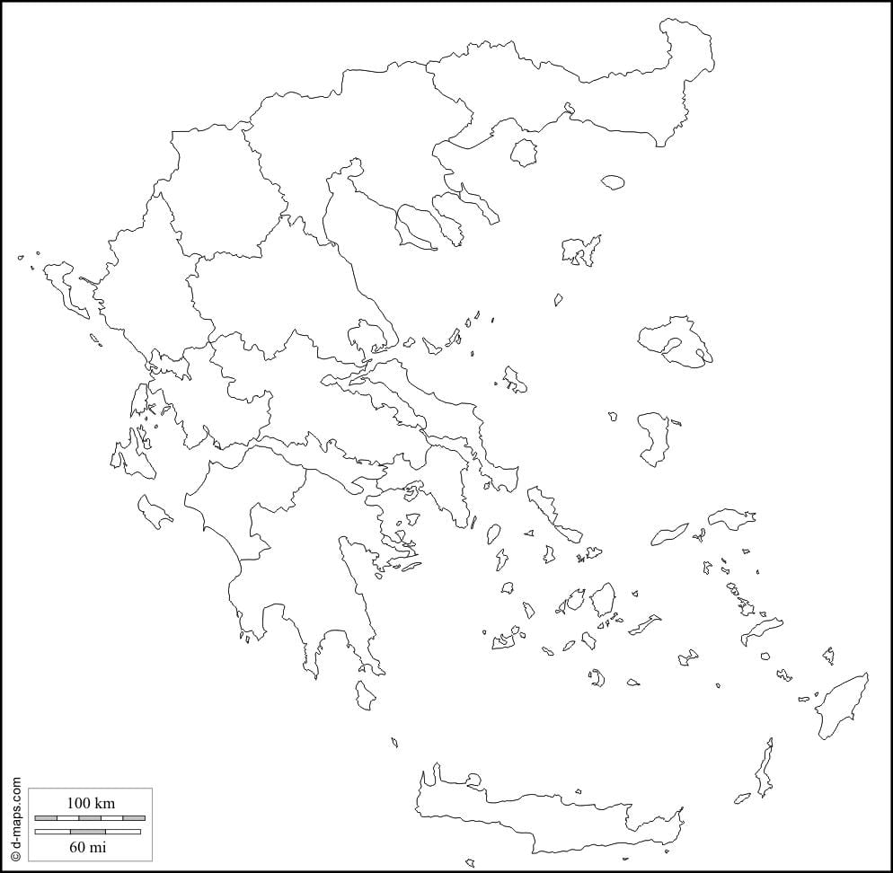 mapa Řecka osnovy