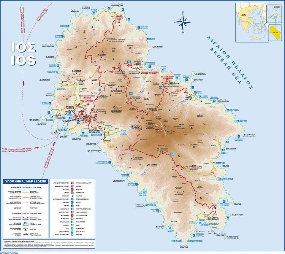 mapa ios, Řecko