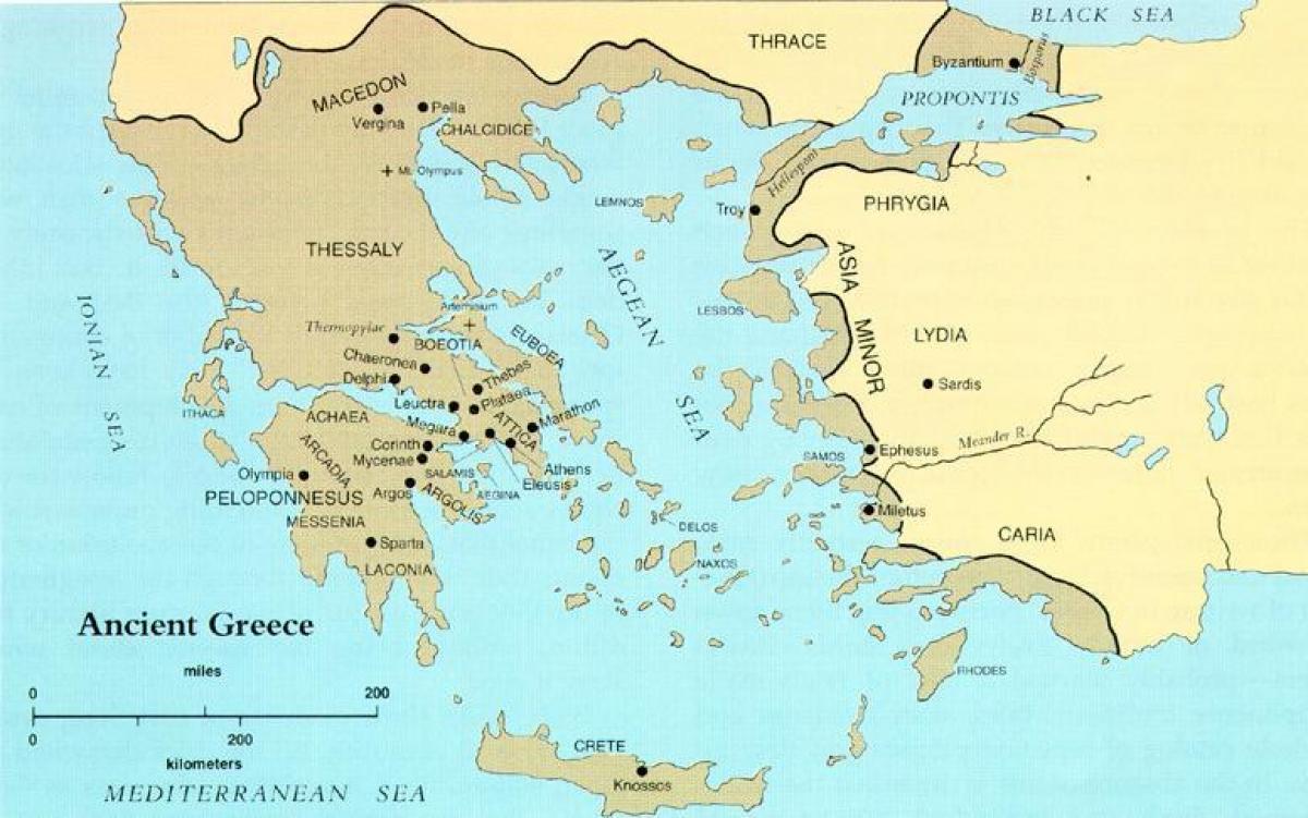 Starověké řecké Mapa Světa 