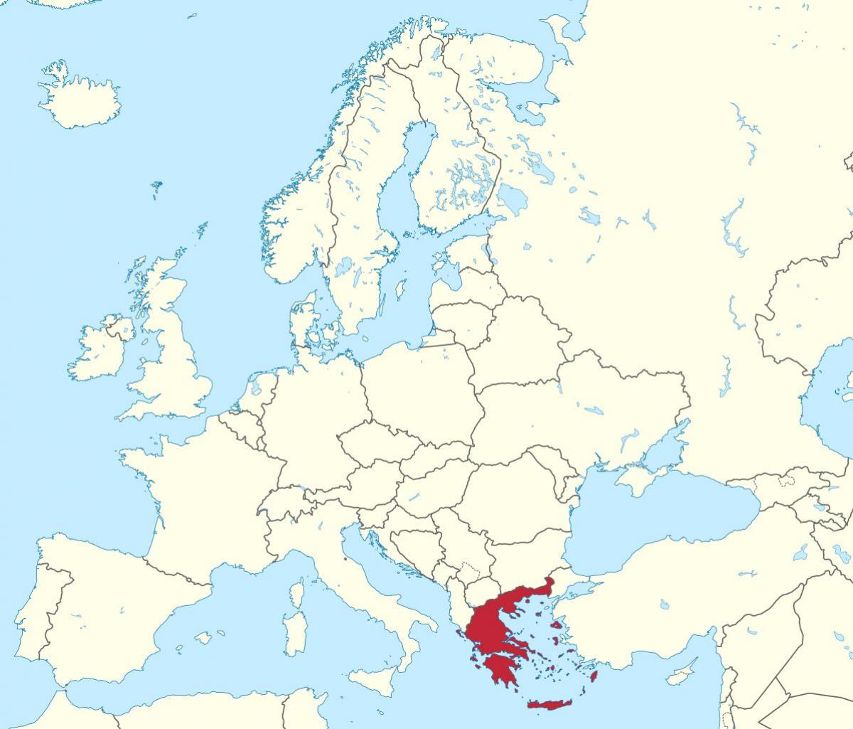 Řecko mapa Evropy