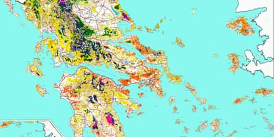 Hellas lesy mapa