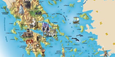 Turistická mapa Řecka