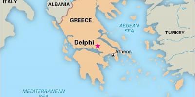 Mapa Řecka Delphi