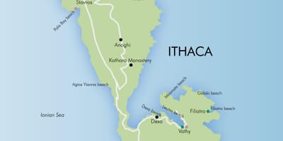 Mapa Ithaka Řecko