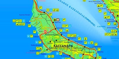 Mapa kassandra Řecko