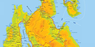 Mapa Kefalonia Řecko