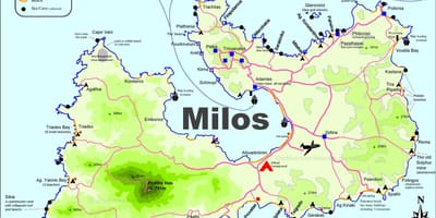 Mapa milos, Řecko