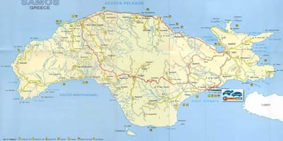 Mapa Samos Řecko