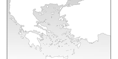 Starověké Řecko prázdné mapě